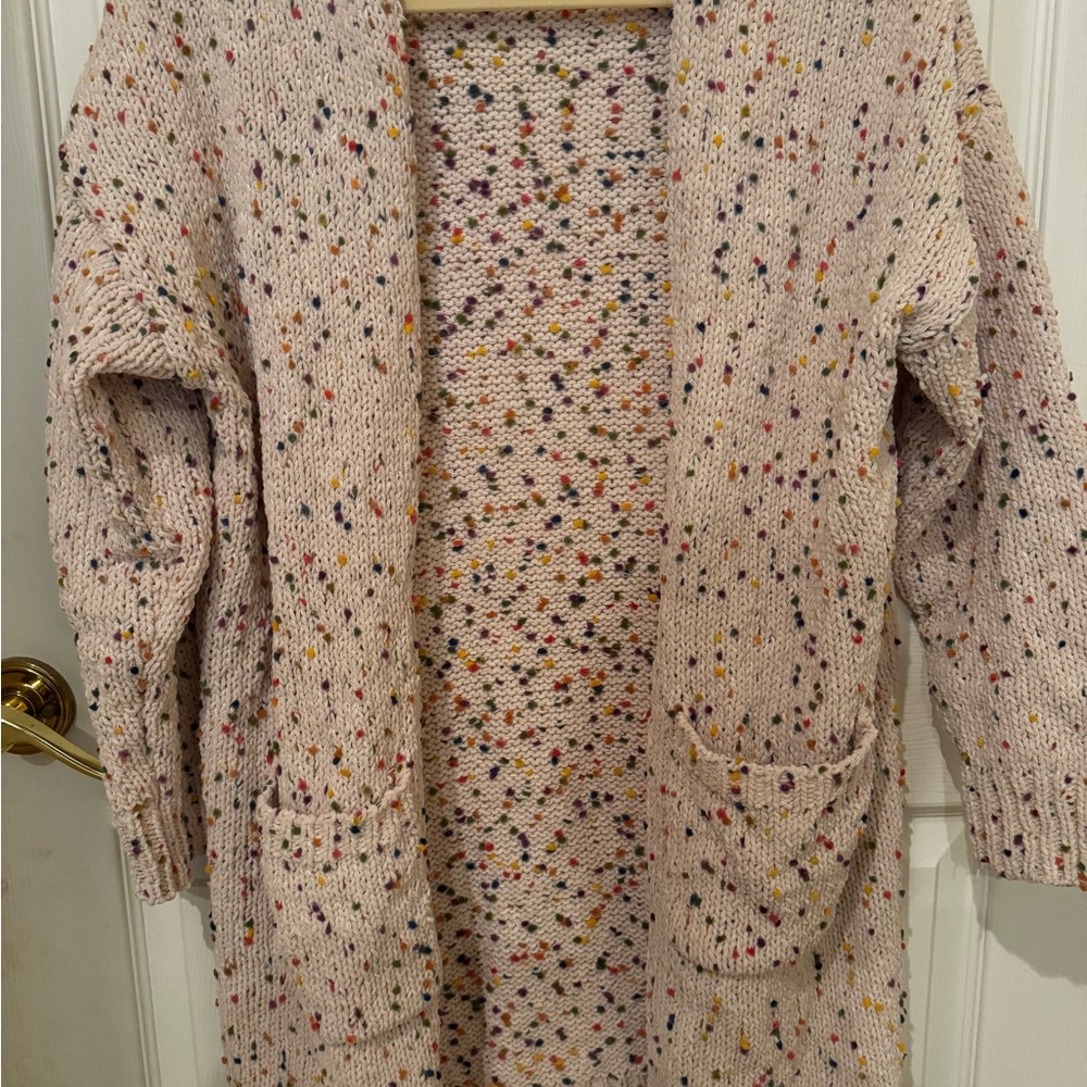entro Women's Speckled Knit Sweater Cardigan